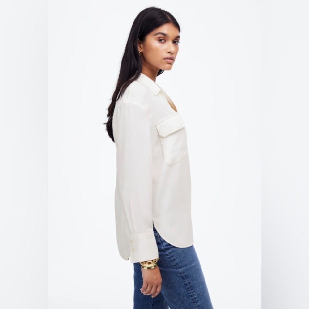 Madewell Button Front Blouse - Picture 4 of 9